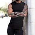 thumbnail image 2 of Camiseta sin mangas para hombre, camiseta sin mangas ajustada para hombre, camisetas deportivas sin mangas para hombre, camiseta sin mangas con cuello redondo para hombre, instalación sencilla, 2 of 4