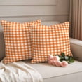 thumbnail image 2 of Orange Outdoor Waterproof Pillow Covers, Country French Rustic Buffalo Plaid Modern Art Decorative Square Throw Pillowcase Sofa Cushion Sham for Patio/Couch/Chair, 24"x24" 2 Pack, 2 of 8