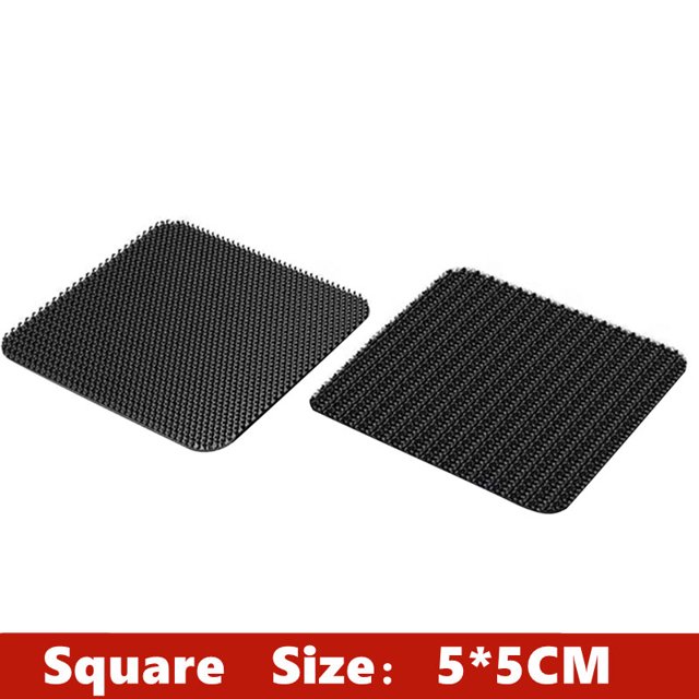 Double Faced Fixing Stickers for Carpet Pad Dashboard Mat Self Adhesive Fixed Patch Home Floor Mats Anti Skid Grip Tape Sticker Square 5Pairs (10Pcs)