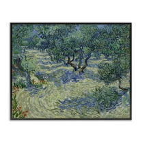 Stupell Industries Classic Van Gogh Olive Orchard Landscape & Nature Painting Black Framed Art Print Wall Art, 20 x 16