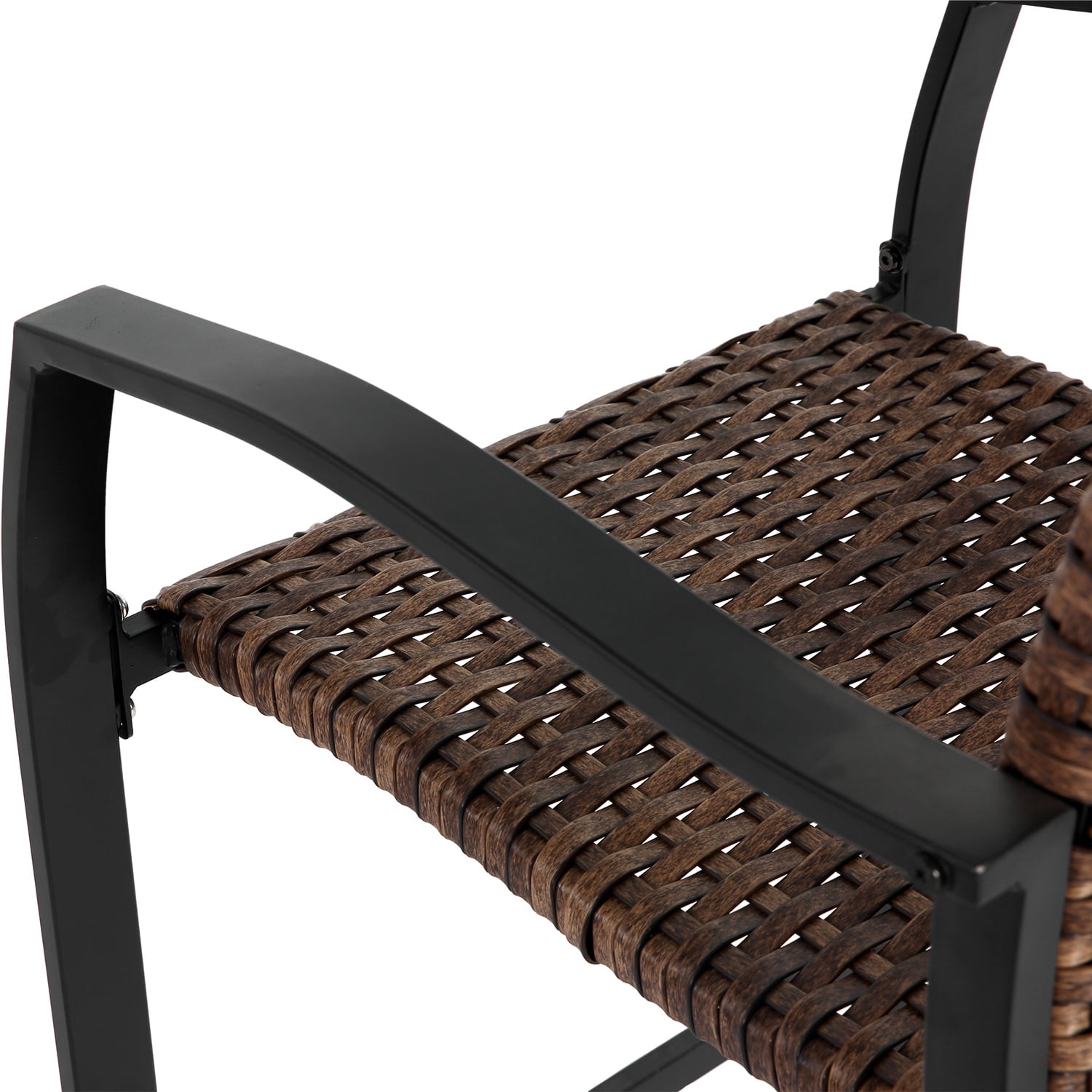 Demi Bonn 3 Pieces Patio Set Outdoor Wicker Furniture Sets Modern Rattan Chair Conversation Sets with Coffee Table for Yard and Bistro, Brown