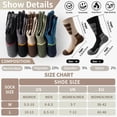 thumbnail image 5 of 5 Pairs Merino Wool Hiking Socks Warm Thermal Winter Cozy Cushioned Moisture Wicking Socks for Women & Men, 5 of 6