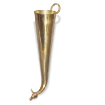 Brass Abhishek Patra Gaumukhi Shringi Gomukhi Shirangi for Temple Home Use 20 cm