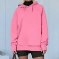 thumbnail image 3 of Comfrt Hoodie, Comdrip Womens Women's Oversized Sweatshirt Casual Long Sleeve Button Neck Pullover Tops Outfits Sweater Cute Hoodies Pink S, 3 of 10