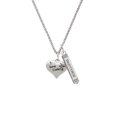 thumbnail image 2 of Delight Jewelry Silvertone I love Cooking Heart with Chef Hat Silvertone Mother Daughter Bar Charm Necklace, 23", 2 of 4