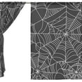thumbnail image 3 of Coolnut 2 PCS Halloween White Spider Web Sheer Gauze Door Curtains, Window Curtains Drapes for Living Room Kids Bedroom Window Treatment Decor 84"x55", 3 of 4