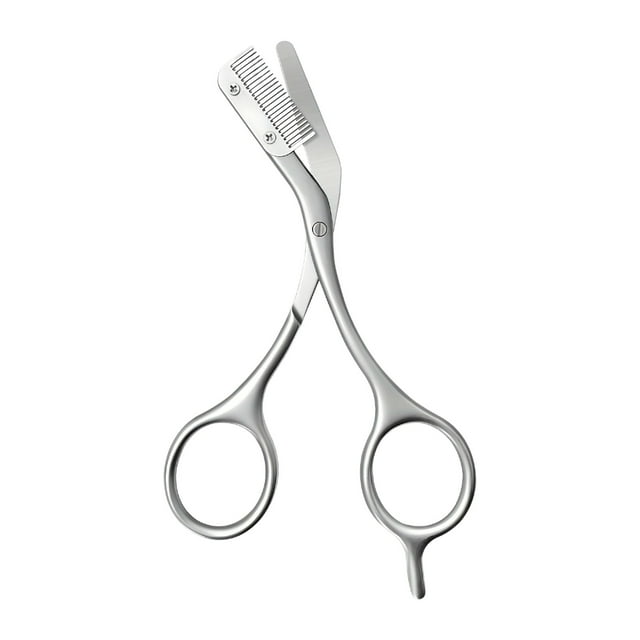 MKHSQHDG Today's Deals Stainless Steel Eyebrow Scissors with Comb Beauty Tools for Precise Trimming and Grooming Micro Distance Scratch Non Pulling Hair Design Universal Use