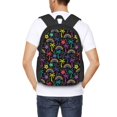 thumbnail image 6 of Vsdgher Colorful Palms Print Backpack for Women Men School Bookbag with Laptop Compartment for College Work Travel, Simple Fashion Casual Daypack, Fit 15" Laptop, 6 of 8