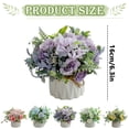 thumbnail image 3 of Artificial Potted Plant Multi-Color Rose and Hydrangea Arrangement, Decorative Ceramic Vase, Pre-Potted for Home Desk Entryway, Long-Lasting Colors, 3 of 5