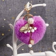 thumbnail image 3 of Flmtop Plush Heart Shape Pendant Keychain Car Key Ring Holder Bag Pouch Hanging Decor, 3 of 10