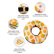 MIDOG Adjustable Polyester Dog Cone Collar for Large Medium Small Dogs after Surgery,Pillow Collar for Cats & Dogs,Orange