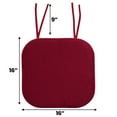 thumbnail image 4 of Memory Foam Honeycomb Non-Slip Back Chair Cushion Pad with Ties 6 Pack Wine, 4 of 6