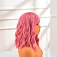 thumbnail image 4 of UPGRATOR Peluca De Fiesta Rosa Con Ondas Para Disfraces Y Cosplay Para Mujer Y, 4 of 8