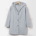 thumbnail image 4 of Trench-Coat pour Femmes Élégant Chaud Transition Manches Longues Col à Revers pour Automne Hiver Saison, 4 of 8