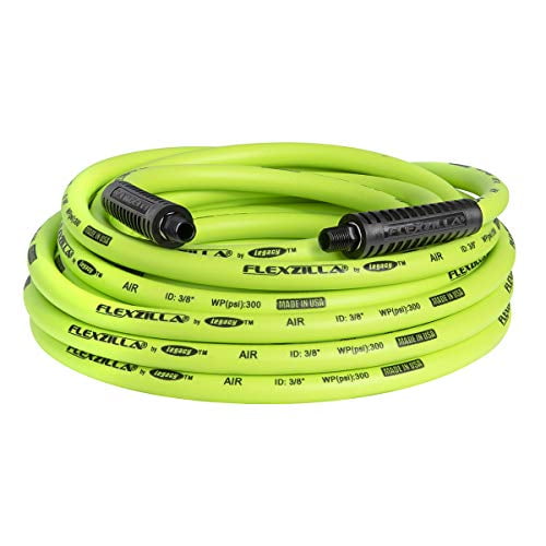 Flexzilla Air Hose, 3/8 In. X 25 Ft, 1/4 In. MNPT Fittings, Heavy Duty ...