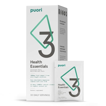 Puori P3 Multivitamin Tablets- Omega 3  Vitamin D  Unisex | 30 Servings