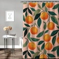 thumbnail image 2 of Creowell Peach Shower Curtain, Vibrant Cute Fruit Waterproof Shower Curtains for Bathroom, Cartoon Home Decorative Fabric Bath Curtain, Bathroom Accessories, Orange Pink 36x72, 2 of 7
