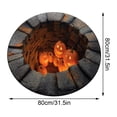 thumbnail image 3 of Halloween 3D Rug,Optical Illusion Round Floor Mat,Glowing Pumpkin Theme, Soft & Durable Fabric Non-Slip Modern Rug, Home/Halloween Funny Decor,Gift,L（15.7*15.7In), 3 of 8