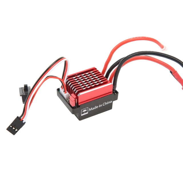 Controlador de velocidad ESC con escobillas RC de 60 A, 6 V, 2 A, ESC con conector T para Traxxas, HSP, Redcat, coches RC 1/10, color rojo