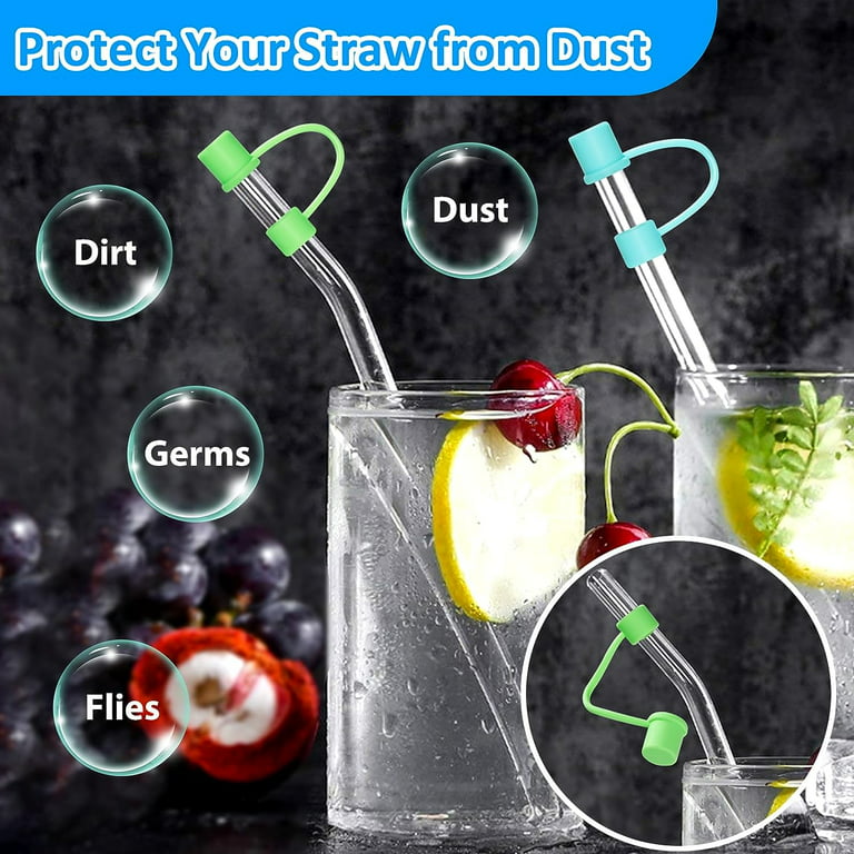 Straw Cover Cap for Cup, Reusable Straw Topper for 30&40 Oz Tumbler,  Cartoon Straw Tip Covers for Cups Accessories (10pcs Princess 8mm)