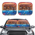 thumbnail image 2 of Naloa Animals On Noah's Ark2 2 Piece Foldable Car Sun Shades, Car Windshield Sunshade, Front Window Sunshade for Car, Truck, SUV - Medium, 2 of 7