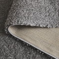 thumbnail image 6 of SAFAVIEH Lindsay Deborah Solid Polyester Shag Area Rug, Dark Gray, 6'7" x 6'7" Square, 6 of 8