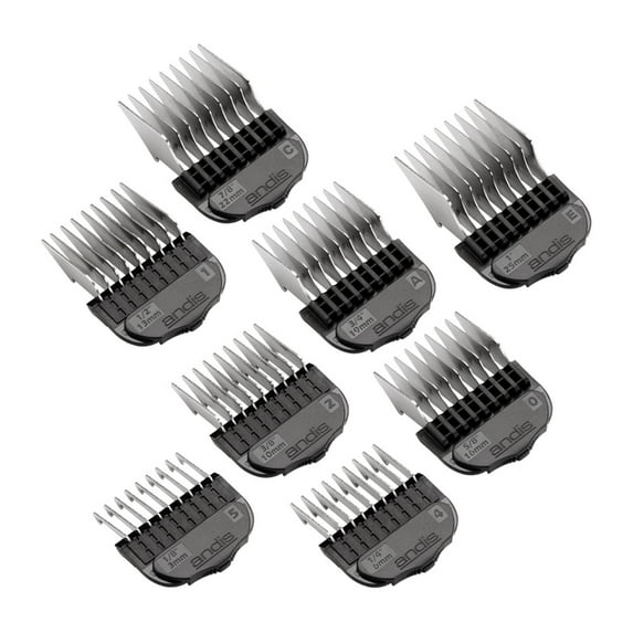 Andis 24315 Stainless Steel 8-Piece Comb Set For Andis AG Model Detachable Blade Clippers