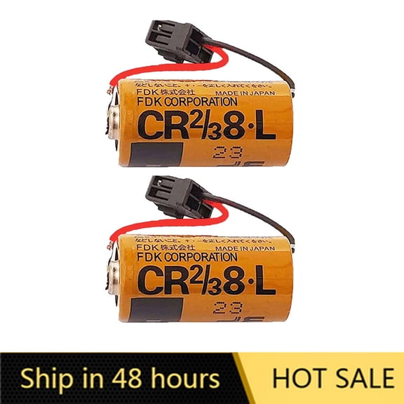 US STOCK  2PCS CR2/38.L 2000mAh PLC Lithium Battery Compatible for Fuji CR2/3 8.L 3V