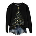 thumbnail image 2 of Craaazy Christmas Shirts for Women Loose Crewneck Long Sleeve Christmas Printed Xmas Shirts Gifts, 2 of 4