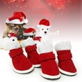 thumbnail image 1 of Xihbxyly Artículos Zapatos para Perros, Zapatos Navideños, Zapatos Cálidos de Terciopelo Rojo, Moda, 1 of 7