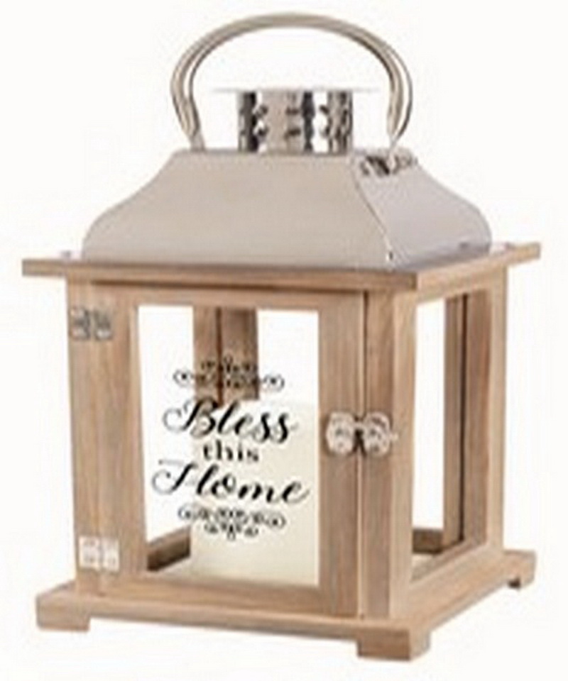 Carson Home Accents CHA57532 Light the Way Lantern Bless Home
