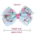thumbnail image 5 of Hair Clips - 6 pieces/set jojo siwa rainbow printed knot ribbon bow for girls handmade boutique hair clip children hair accessories (2), 5 of 7