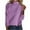 Purple, variant on Hinvhai Women's Turtleneck Sweater Basic Petite Tunic Tops Pullover Solid Casual Lightweight Long Sleeve Knitwear White 4(S)