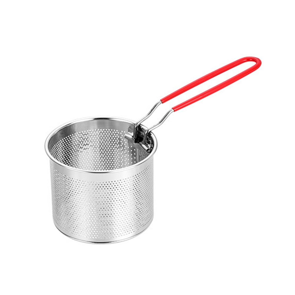 Household Fry Basket Stainless Steel Food Frying Basket Deep Fry Basket