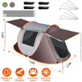 thumbnail image 2 of iMounTEK Pop Up Tent, Outdoor Hiking Tent Water Resistant Barrel Style Tent With Rain Fly And Carry Bag for 3-8 Person，Khaki/Green, 2 of 6