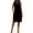Black, variant on Women's Sleeveless Midi Dress with Side Slit Crew Neck Casual Shift Dress with Pockets for Everyday Wear