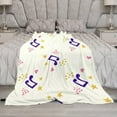 thumbnail image 5 of Blue Musical Notes Pattern Flannel Fleece Throw Blanket 50x60 Inches Soft Blanket for Couch,Cozy,Warm,Lightweight, 5 of 6