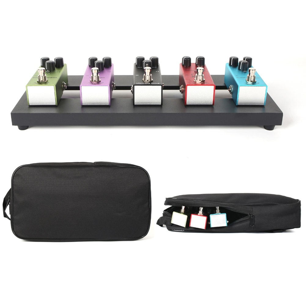 Pedal Board for Guitar for Bass Effects Pedal Small Mini 15 x 5 inche with Carry Bag