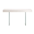 thumbnail image 2 of Casabianca Home IL VETRO console table in walnut veneer with clear glass.-Color:High Gloss White Lacquer, 2 of 5
