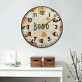 thumbnail image 2 of Yayeee Wall Clock Battery Operated 9.5" Silent Non-Ticking for Living Room, Halloween Cute Pumpkins, 2 of 8
