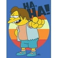 thumbnail image 2 of Men's The Simpsons Nelson Laugh Pull Over Hoodie Royal Blue Medium, 2 of 4