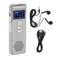 thumbnail image 1 of ZOUSSIQI Voice Recorder MP3 WAV 192kbps Noise Reduction Dual Microphone Password Function Digital Recorder with Earphone 32G EL225#18273, 1 of 9