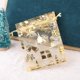 thumbnail image 4 of 25 piezas/lote 10x14 cm nueva bolsa de regalo de organza bolsa de Navidad de color dorado con estampados de copos de nieve bolsas de dulces para fiestas de Navidad embalaje de joyas, 4 of 5