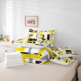 thumbnail image 6 of Homewish Yellow White Lines 7-Piece Twin Bedding Sets,Geometric Stripe Bedding Comforter Set,Abstract Desgin Sheet Sets For Adult,Luxury Bedroom Decor, 6 of 8