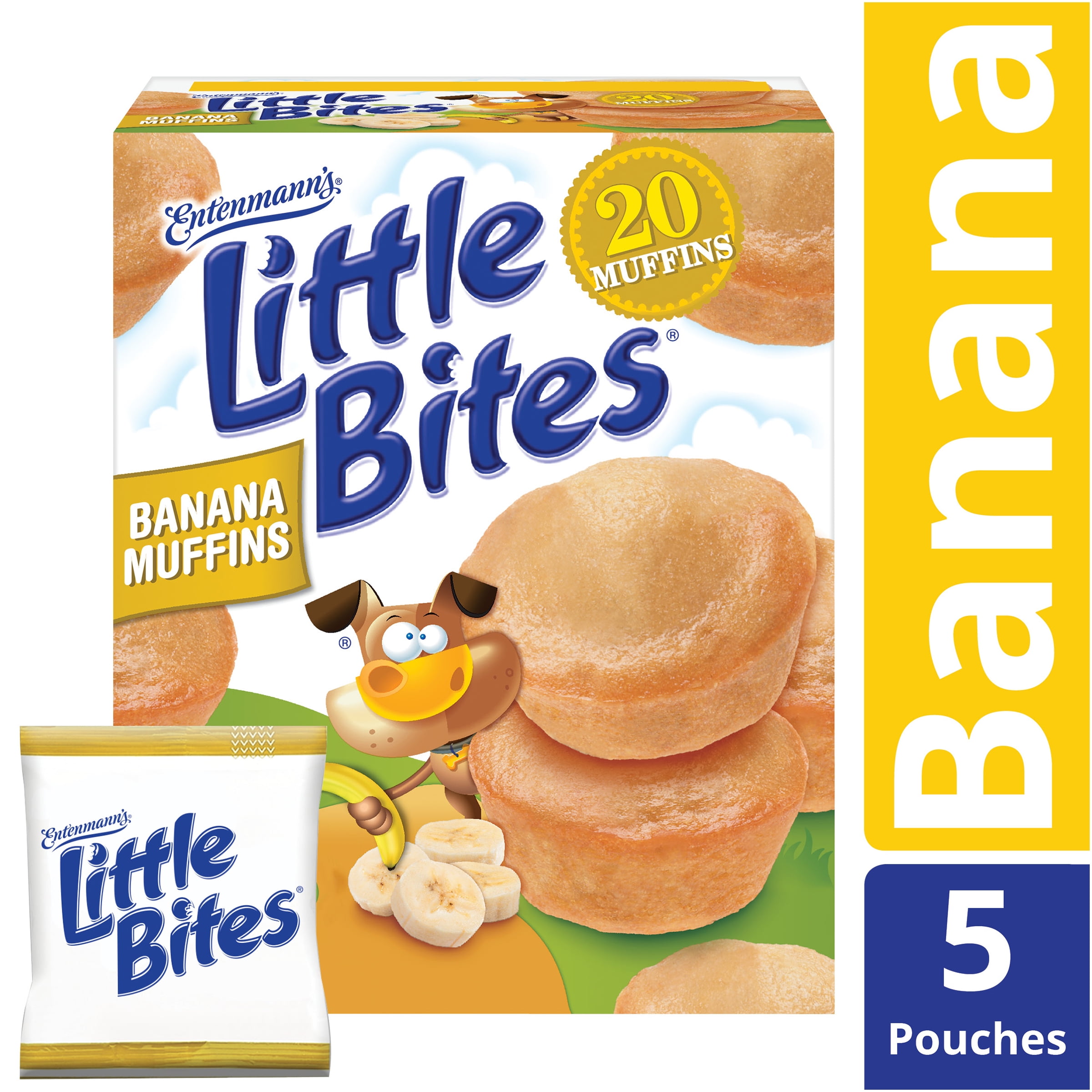 Entenmann's Little Bites Banana Muffins, Made with Real Bananas, 5
