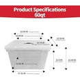 thumbnail image 4 of 60 Quart (6-Pack) Clear Storage Bins with Lids - Heavy Duty Stackable Plastic Organizing Containers, BPA-Free Secure Latches & Pull Handles for Home, Office, Closet, Bathroom (60QT 6-Pack), 4 of 7