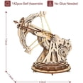 thumbnail image 3 of ROBOTIME Siege Heavy Ballista Wooden 3D Puzzle Toy Kits to Build, Home Decor Building Model Craft Kits, Gifts for Teens Adults, 3 of 6