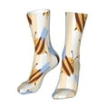 thumbnail image 6 of Xecao A Bee Print Fashion No Heel Casual Crew Socks Cushioned Breathable for Men Women - Moisture wicking,Not easy to fade Suitable for daily, 6 of 7