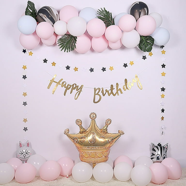 Dengmore Birthday Decoration Aluminum Film Balloon Package Macaron Animal Theme for Home Decor