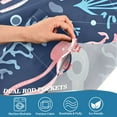 thumbnail image 3 of Yayeee Kitchen Curtains Tier Pair Light Filtering 27"x36" Rod Pocket Short Cafe Window Panel, Light Blue Anchor, 3 of 7